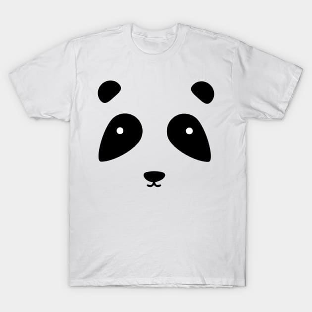 Cute Panda Face T-Shirt T-Shirt by happinessinatee